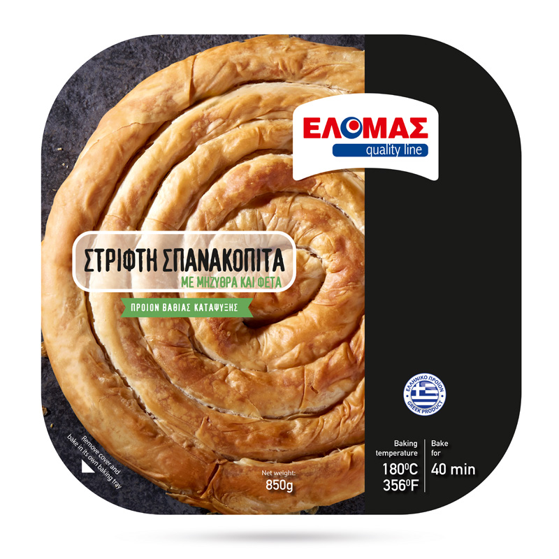 ΕΛΟΜΑΣ Στριφτή Σπανακόπιτα με Μυζήθρα και Φέτα 850g